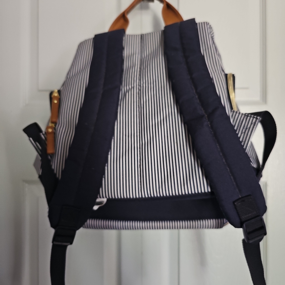 Stripe Multi Pockets Backpack Bag - image 5